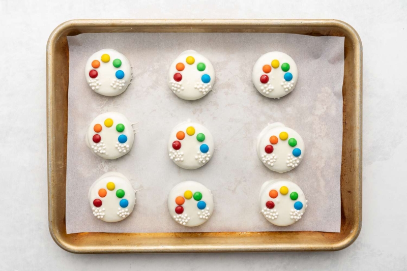 Rainbow Chocolate-Covered Cookies