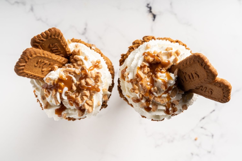 Toffee and Salted Caramel Biscoff Malted Milkshake