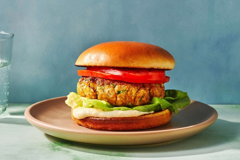 Vegan Tofu Veggie Burgers