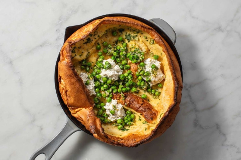 Savory Dutch Baby With Boursin and Peas