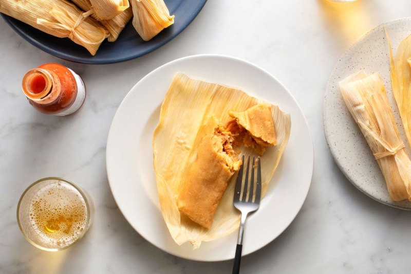 Salsa Roja Pork Tamales Recipe