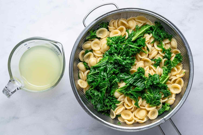 Pasta with Smoky Shiitakes and Winter Greens