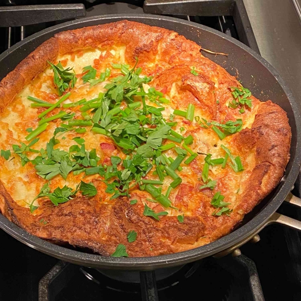 Savory Bacon and Cheese Dutch Baby Pancake Recipe