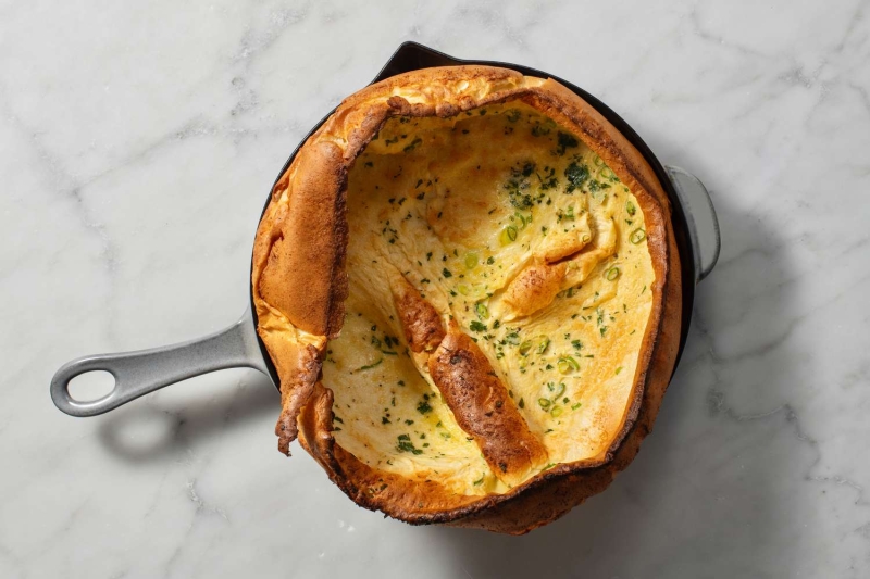 Savory Dutch Baby With Boursin and Peas