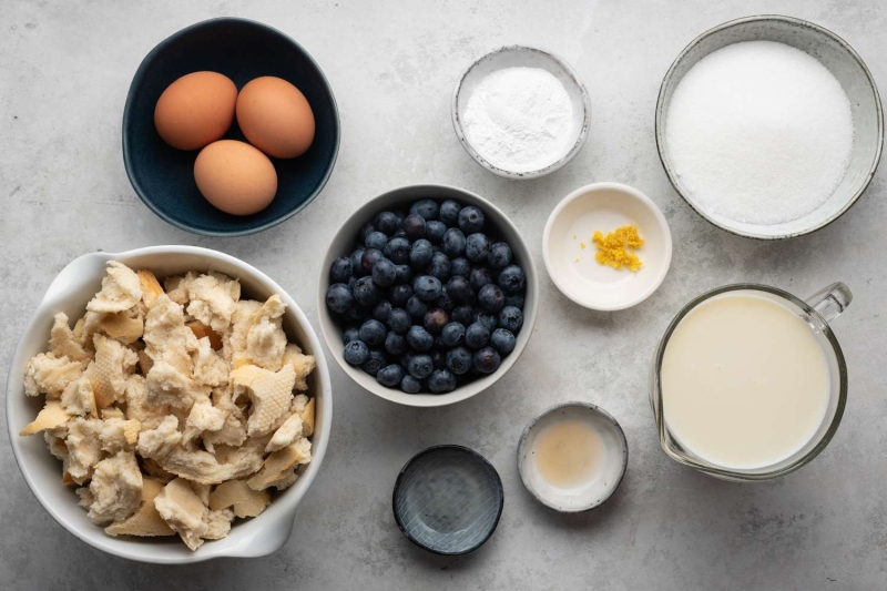 Blueberry Bread Pudding