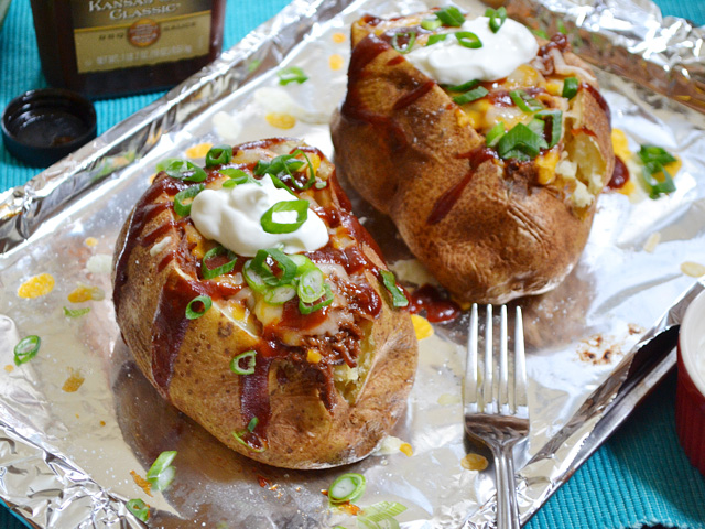 BBQ Beef Stuffed Potatoes