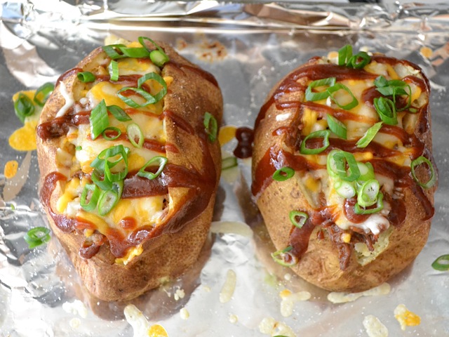 BBQ Beef Stuffed Potatoes