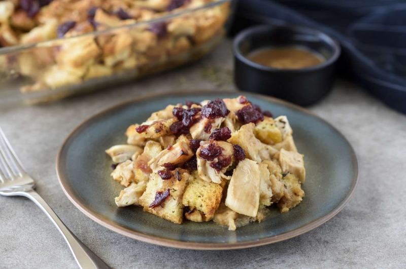 Leftover Turkey and Stuffing Casserole