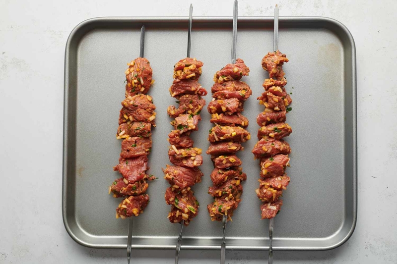 Classic Moroccan Lamb or Beef Kebabs (Brochettes)