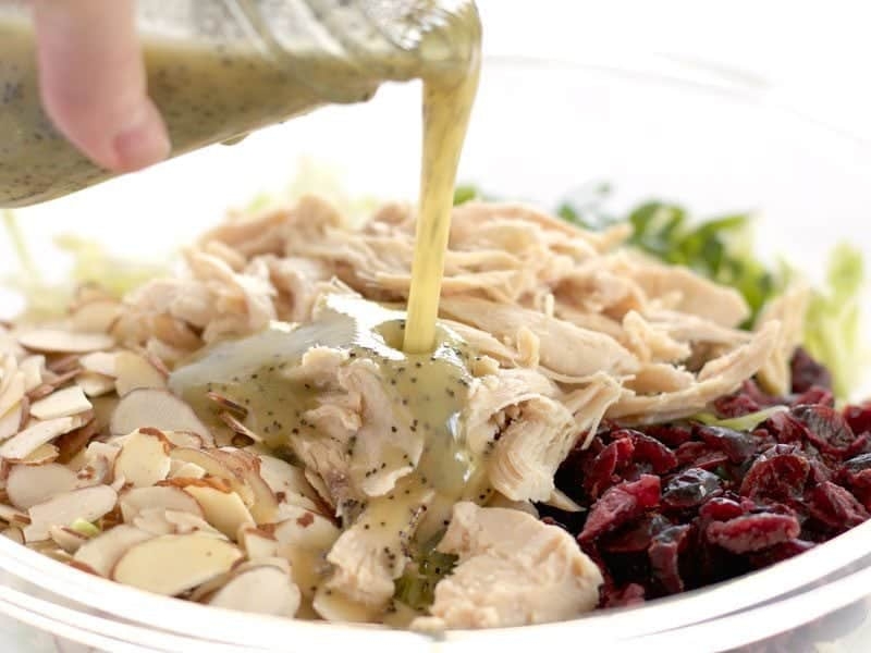 Chicken and Cranberry Salad with Lemon Poppy Seed Dressing