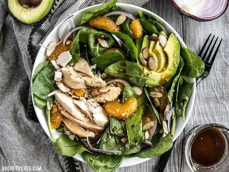 Chicken and Mandarin Salad with Simple Sesame Dressing