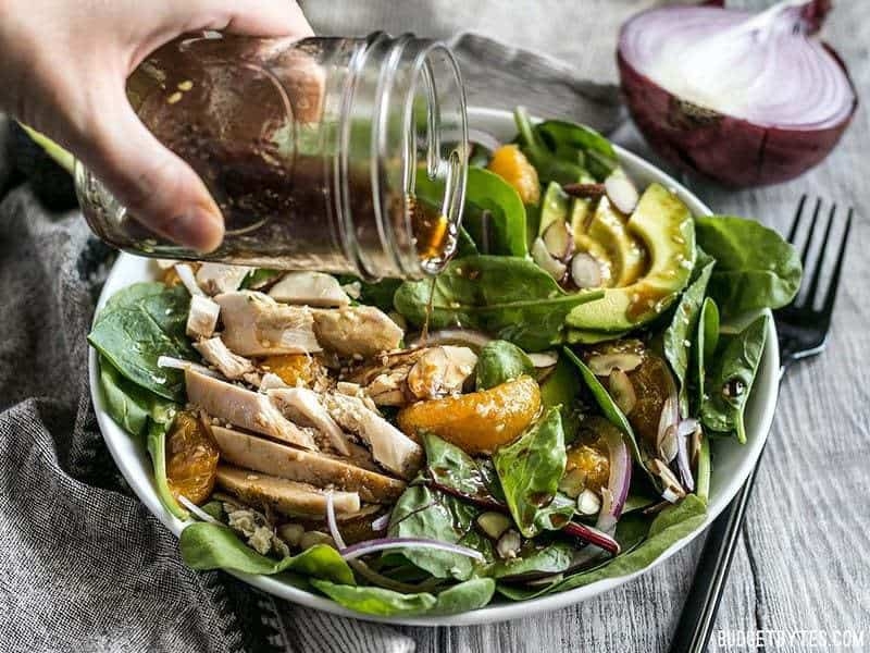 Chicken and Mandarin Salad with Simple Sesame Dressing