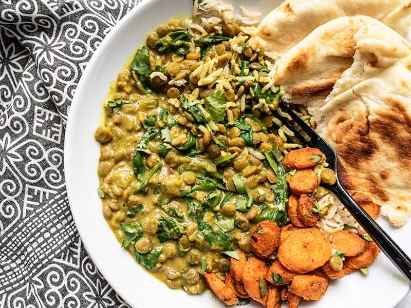 Creamy Coconut Curry Lentils with Spinach