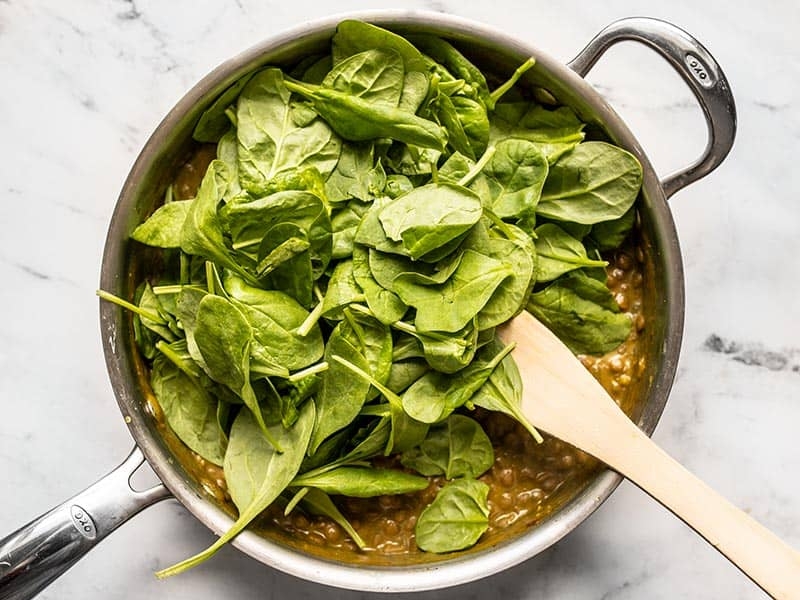 Creamy Coconut Curry Lentils with Spinach