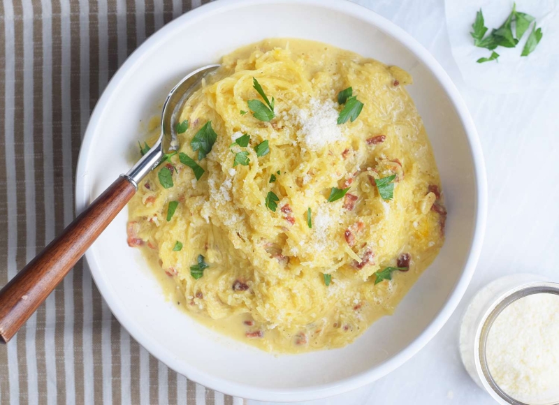 Spaghetti Squash Carbonara Recipe