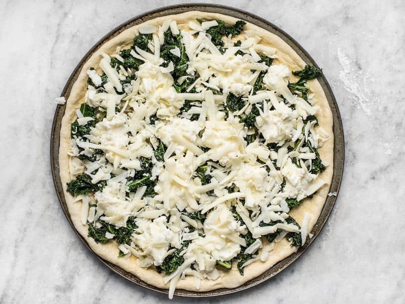 Garlicky Kale and Ricotta Pizza