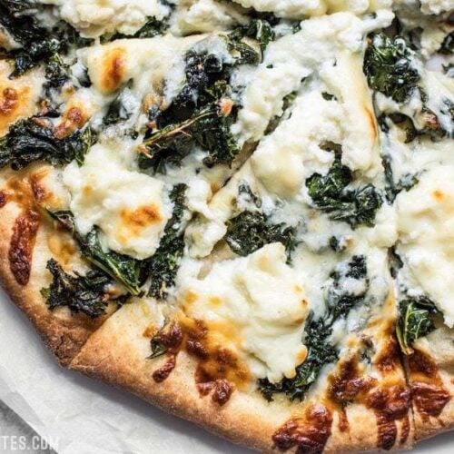 Garlicky Kale and Ricotta Pizza