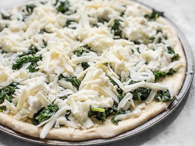 Garlicky Kale and Ricotta Pizza