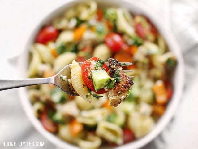 Greek Chicken Pasta Salad