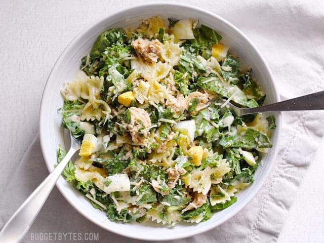 Kale and Salmon Caesar Salad