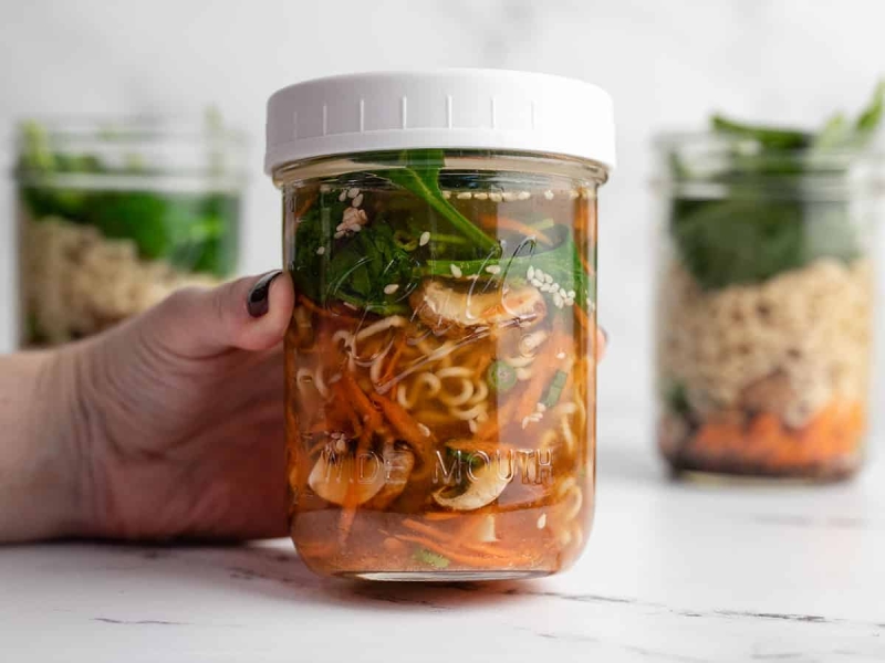 Meal Prep Noodle Soup Jars