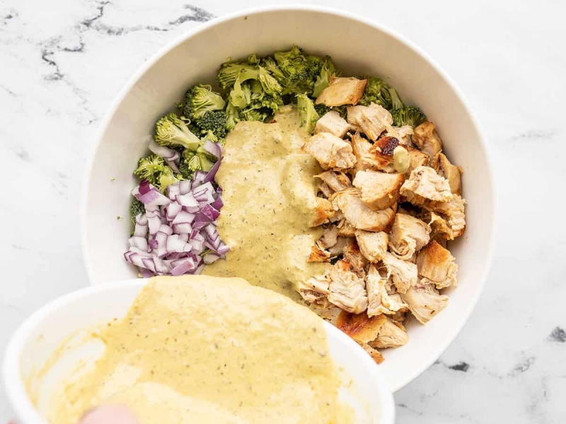 Pesto Chicken and Broccoli Salad