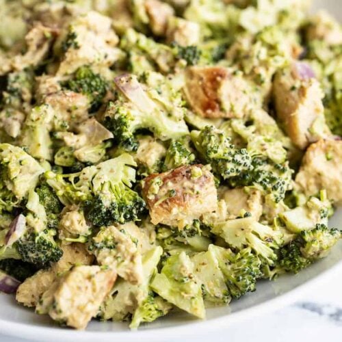 Pesto Chicken and Broccoli Salad