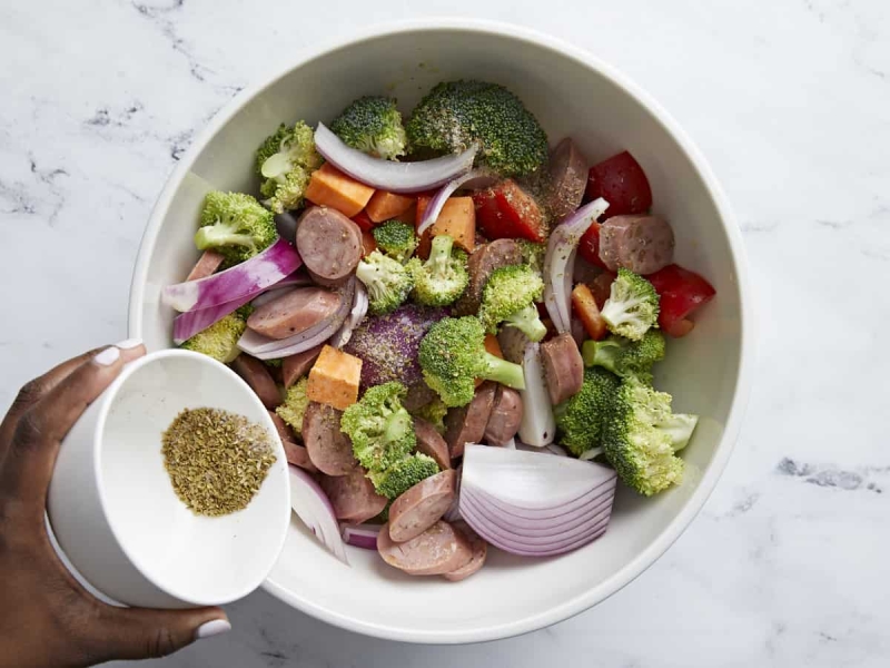 Sheet Pan Chicken Sausage Dinner