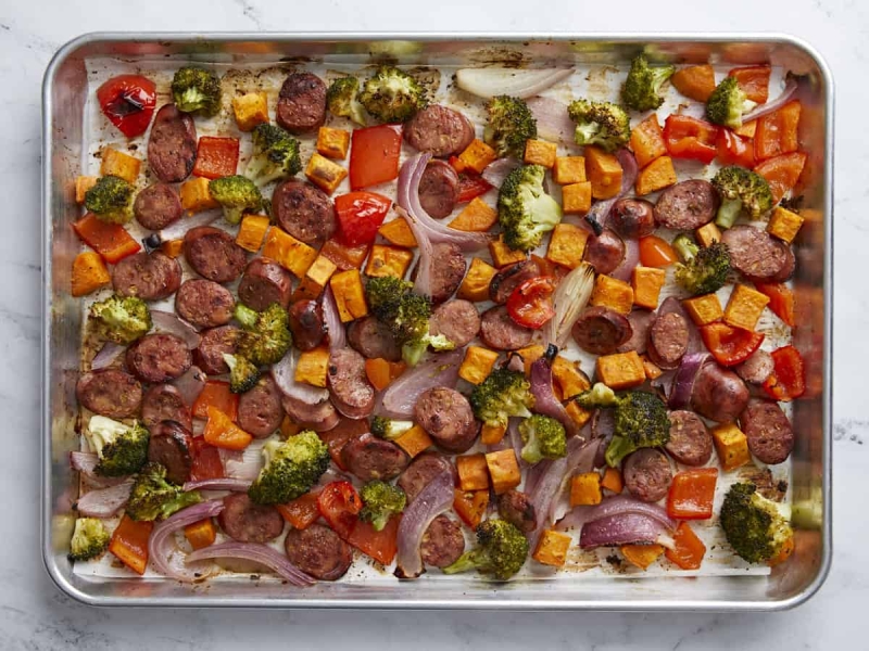 Sheet Pan Chicken Sausage Dinner