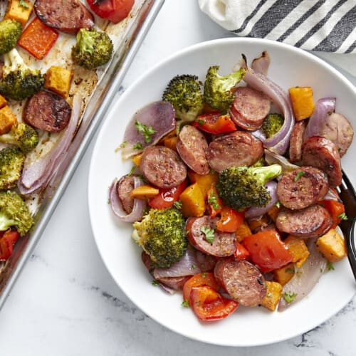 Sheet Pan Chicken Sausage Dinner