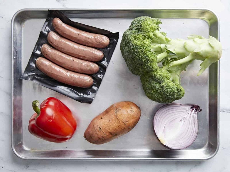 Sheet Pan Chicken Sausage Dinner