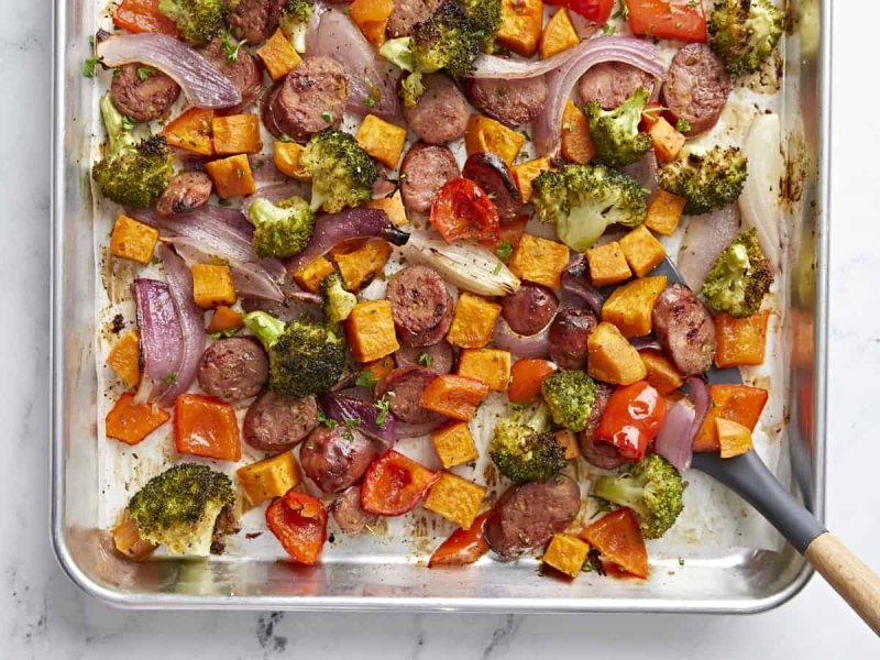 Sheet Pan Chicken Sausage Dinner