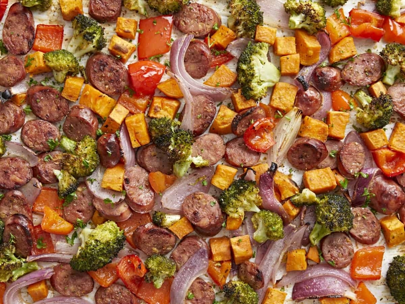 Sheet Pan Chicken Sausage Dinner