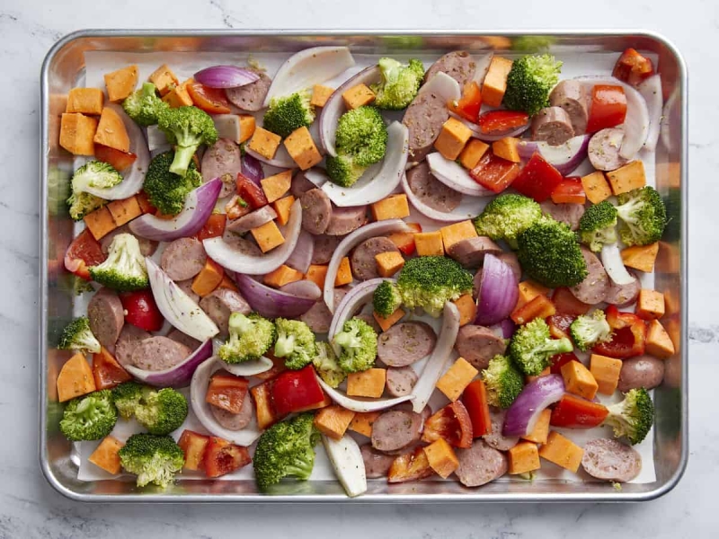 Sheet Pan Chicken Sausage Dinner