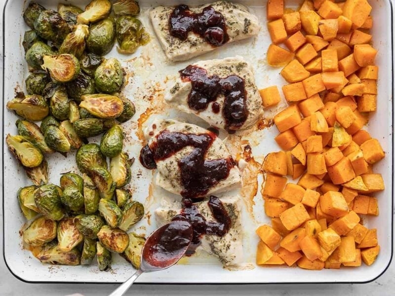 Sheet Pan Cranberry Chicken Dinner