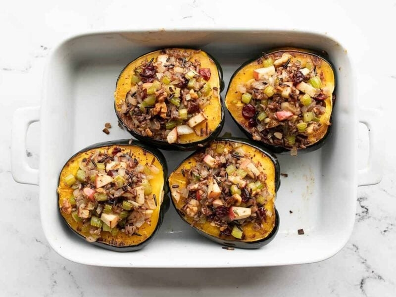 Wild Rice Stuffed Acorn Squash